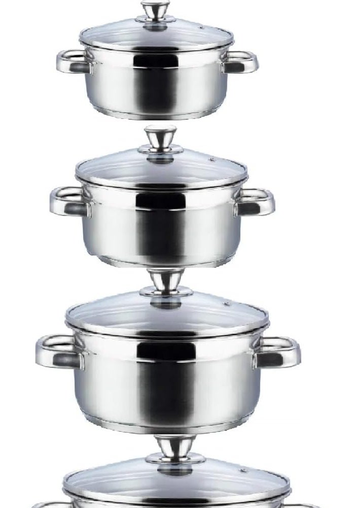 Vinod Stainless Steel Casserole Set - 5 Pieces (2L, 2.7L, 3.6L, 5.0L, 6.0L) - Image 1